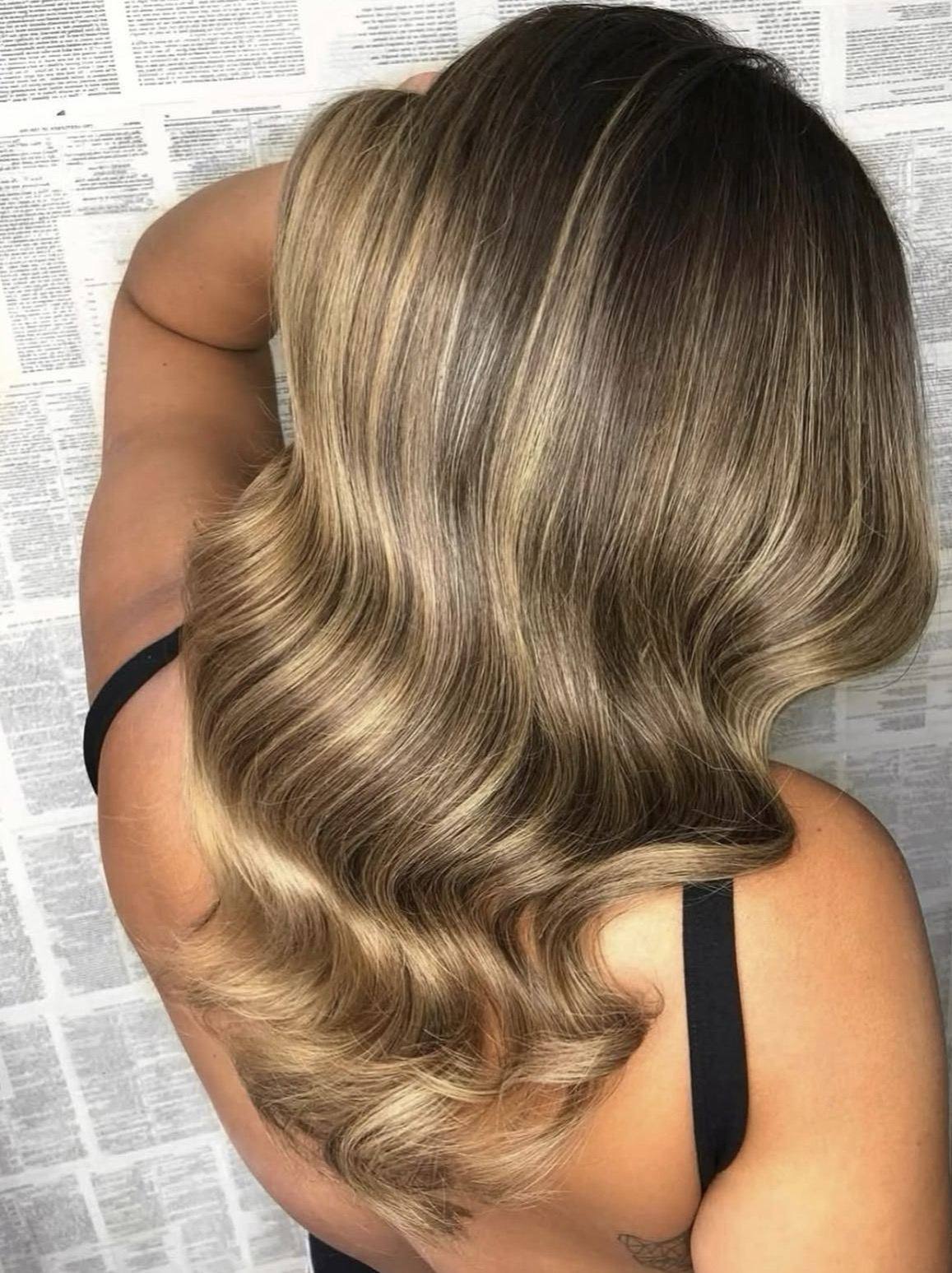 Hand-painted glam waves